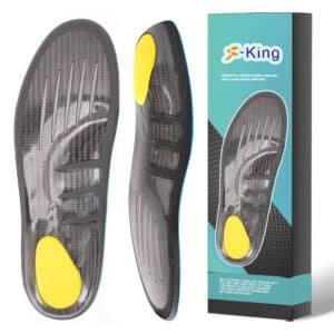 S-King Custom Logo Orthotic Insole Shock Absorption Basketball Football Soccers Arch Supports Carbon Fiber Insoles