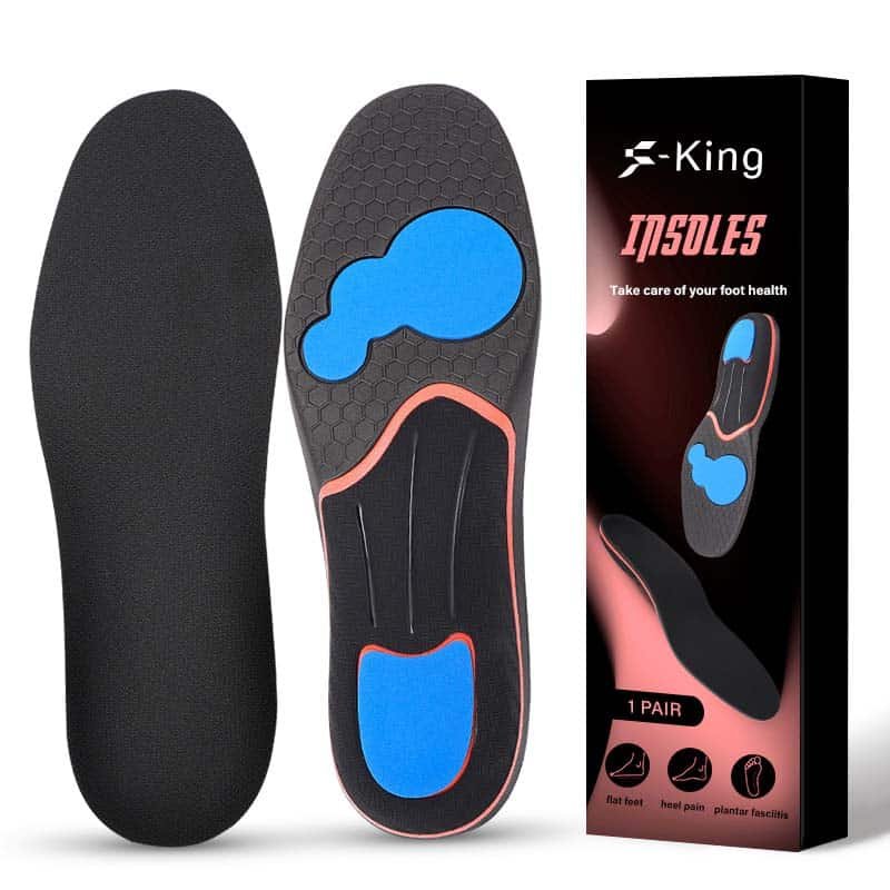 OEM EVA Comfort Anti-Slip Gel Heel Insoles Orthopedic Shock Absorption for Flat Feet Athletic Arch Supports Insoles