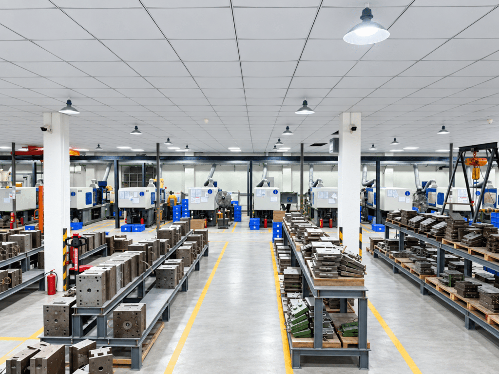 Insole molds and molding equipment in a custom insole manufacturing factory