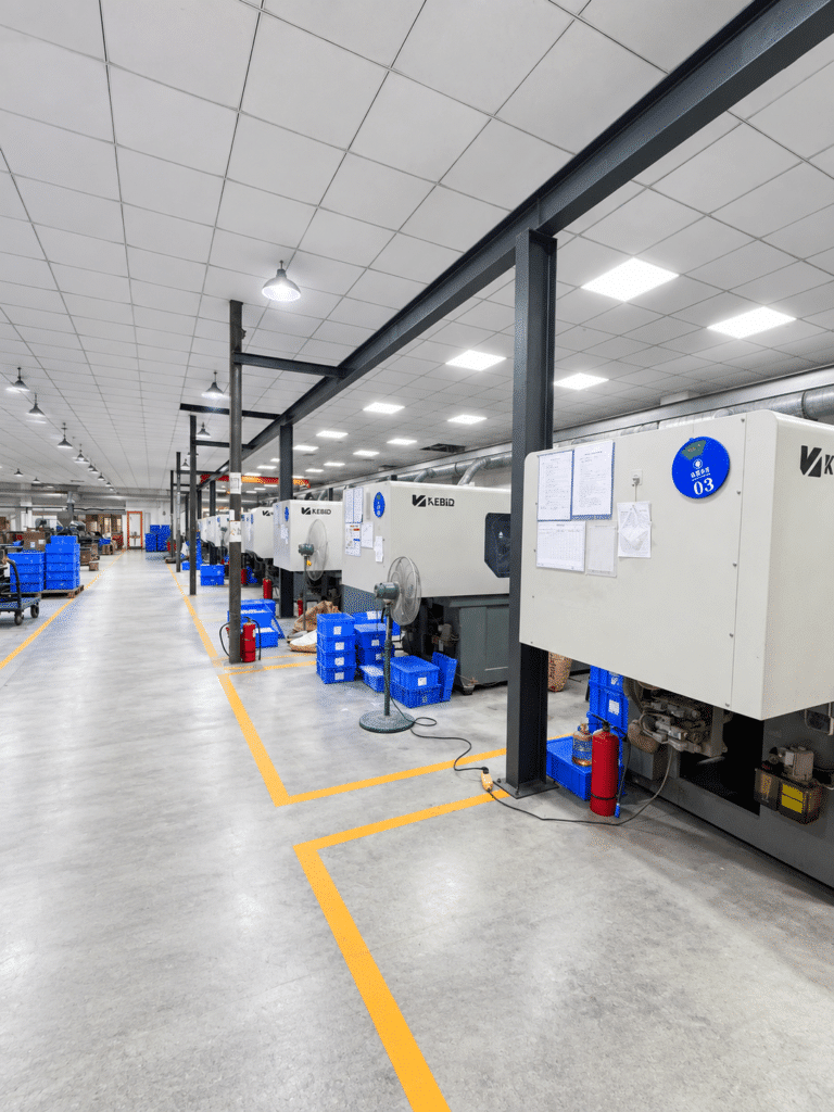 Insole manufacturing machines in a professional insole production factory